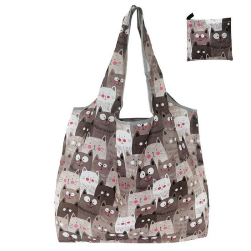 Tas Belanja Lipat Reusable Shopping Bag Poliester 190T Cat - VK-46 - Brown