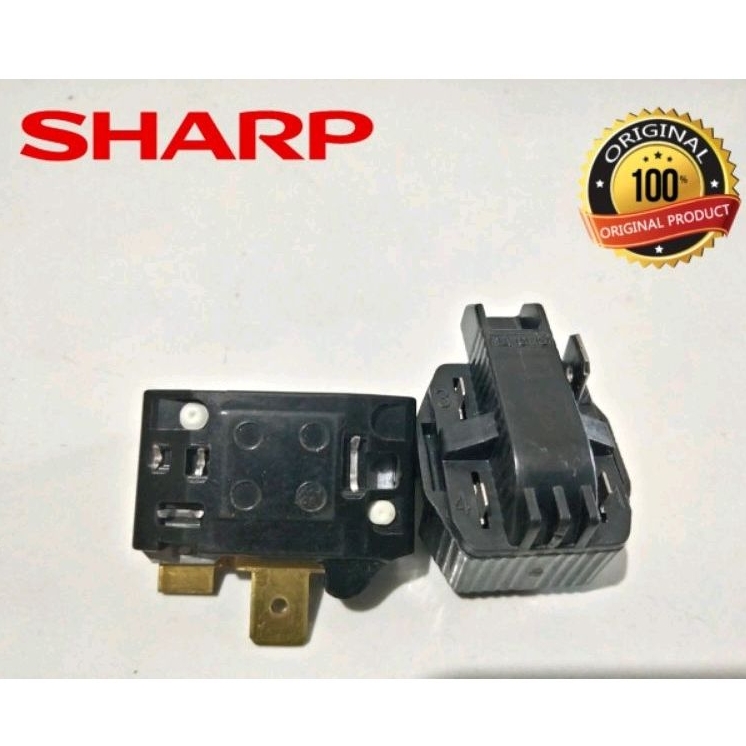 RELAY - Rilay PTC + Overload Kulkas 1 Pintu SHARP ORIGINAL | Satu sett