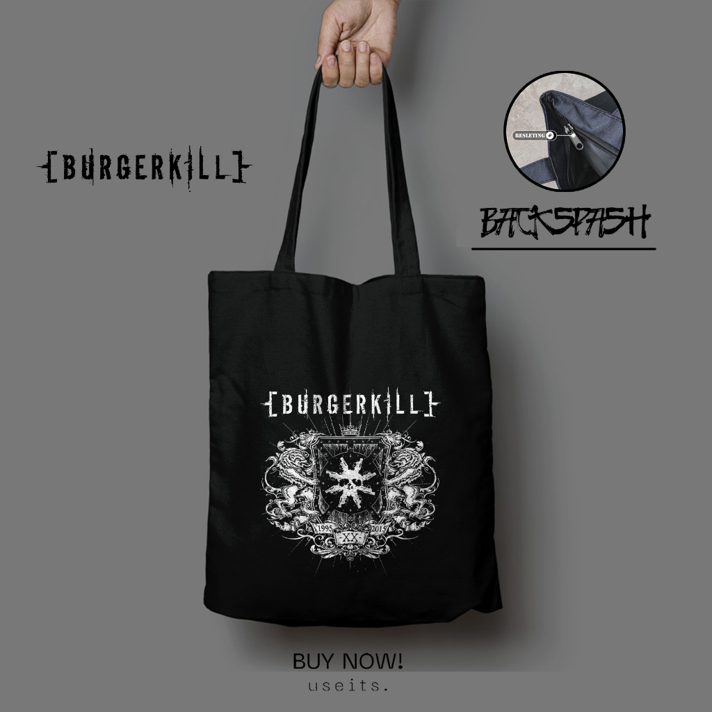 Tas Totebag Band Burgerkill Custom Pria Wanita - BURGERKILL