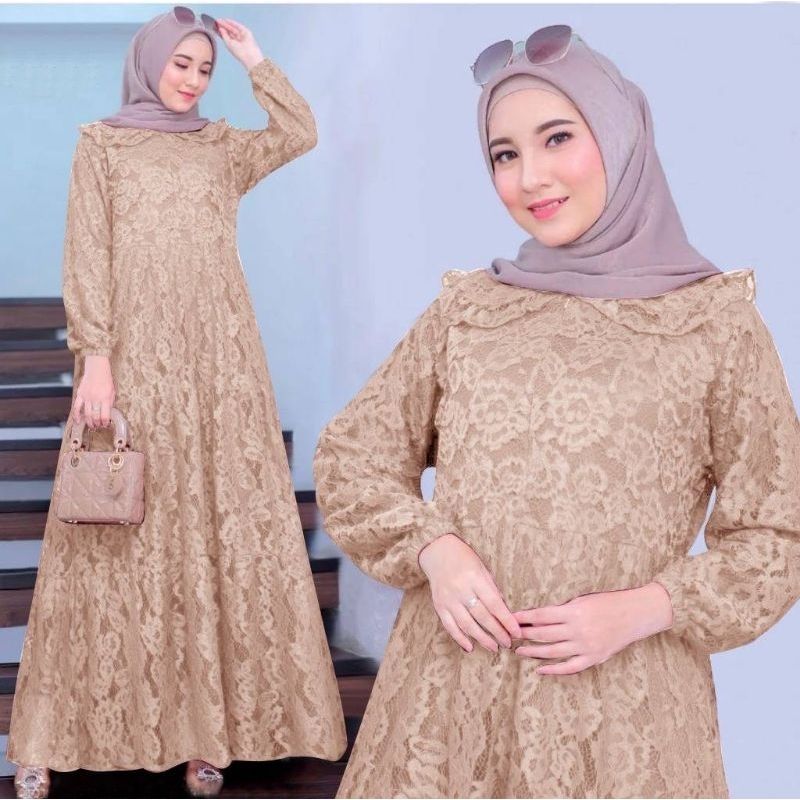 GAMIS ALILA /MAXI ALILA /BRUKAT DEPAN BELAKANG /GAMIS UNDANGAN/GAMIS KONDANGAN