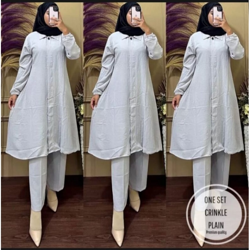 *HP* Setelan wanita Crinkle Airflow Jumbo