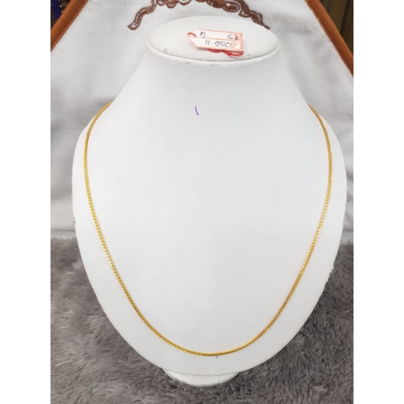 KL946J273J Kalung model italy emas kuning asli berat 11.950 pj 68,5cm kadar 70% 16k toc 700UB$