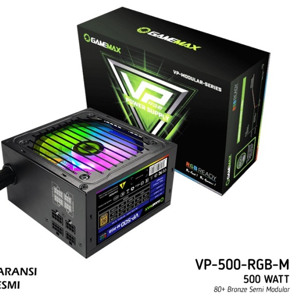 PSU Gamemax VP-500 RGB Modular Performance Gaming 80+ Bronze VP500