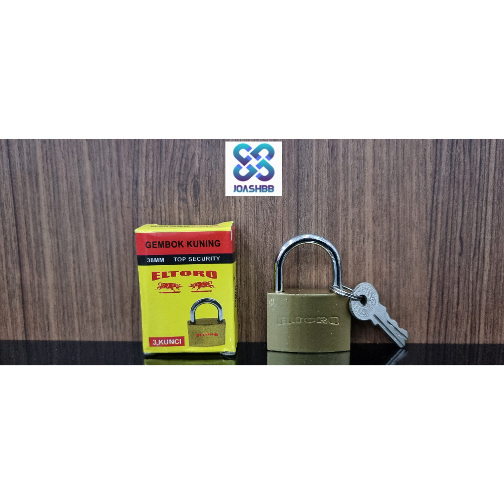 Gembok Besi Kuning ELTORO 20mm 25mm 32mm 38mm 50mm / Padlock Kuning ELTORO