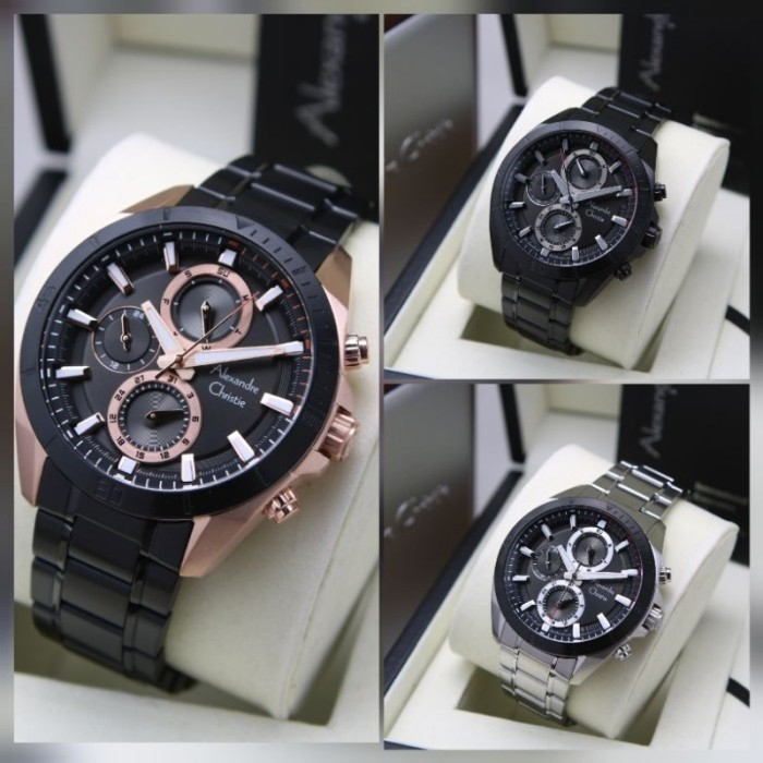 jam tangan pria alexander cristie ac6581 / ac 6581 original cronografh