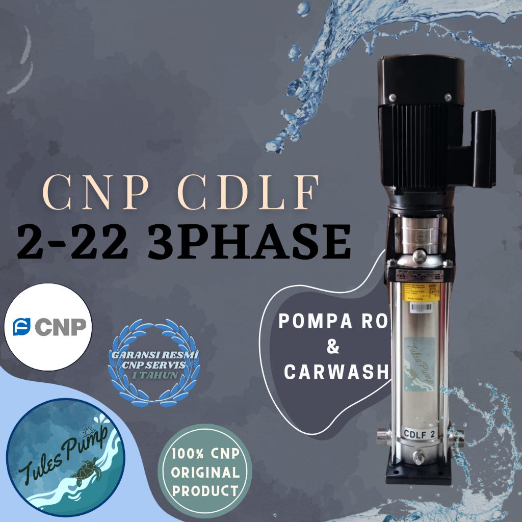 POMPA RO/CARWASH CNP CDLF 2-22 3PHASE 380V DRAT 11/4INCH CNP CDLF2-22LBWSR 3HP