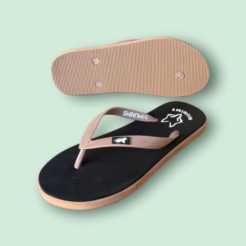 Munims Sandal Jepit Pria Santai Anti Slip Flip Flop Wide Sendal Japit Mix Milo