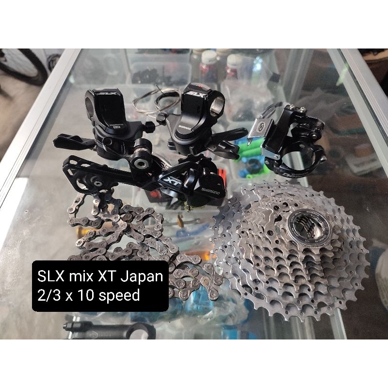 sepeda mini group set groupset 10 speed slx mix xt japan original bukan altus alivio deore zee