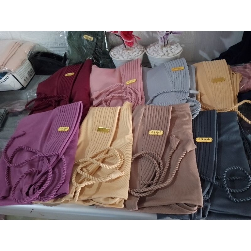 Hijab Bergo maryam/hijab sport tali ulir