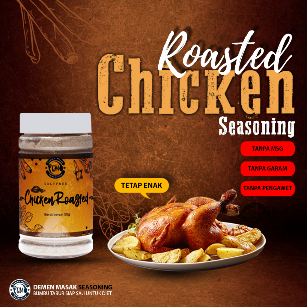 

Bumbu Dapur Tabur Chicken Roasted - Diet Tanpa Garam dan MSG