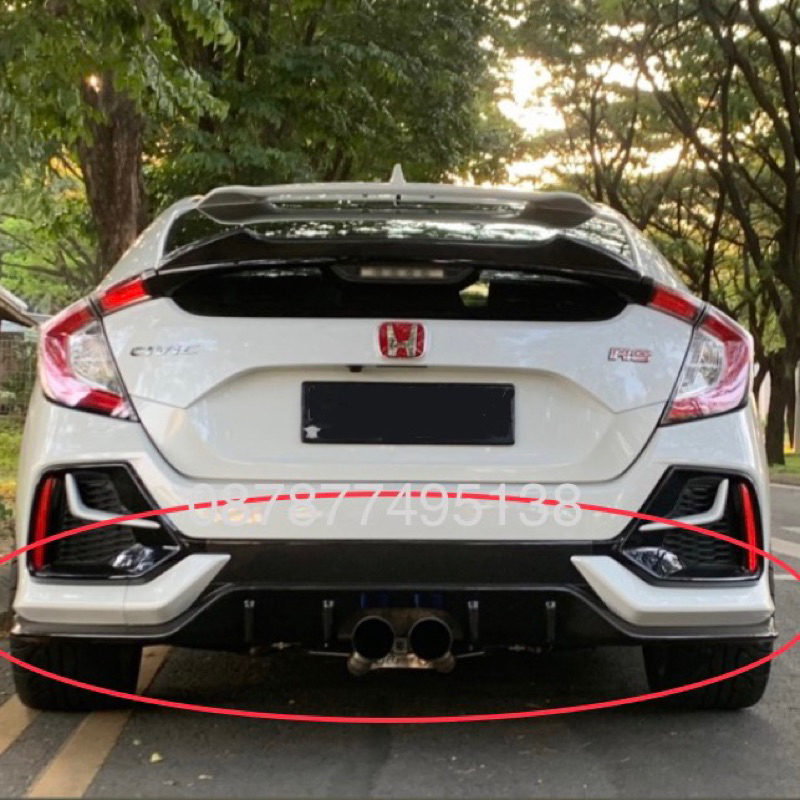 Defuser Honda Civic turbo RS Hatchback FK Diffuser bemper belakang bumper rear