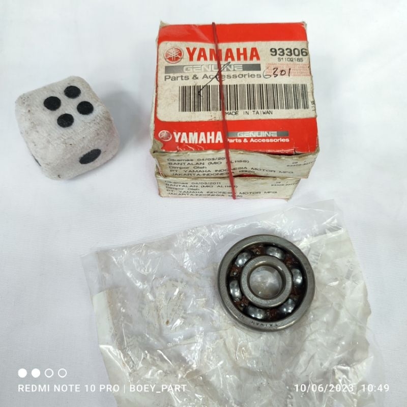 Bearing laher  Gir Rasio Depan 6301 Mio Sporty smile Nouvo Z Xeon Rc 93306-301Ys original