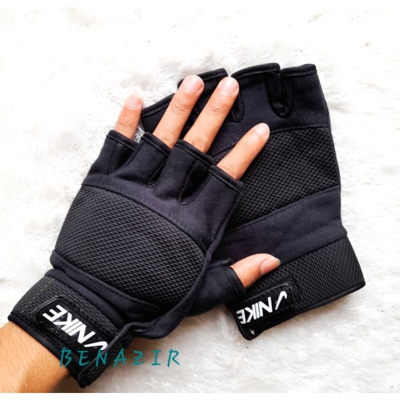 Sarung Tangan Motor Pria Setengah Jari Nike Sarung Tangan Half Finger