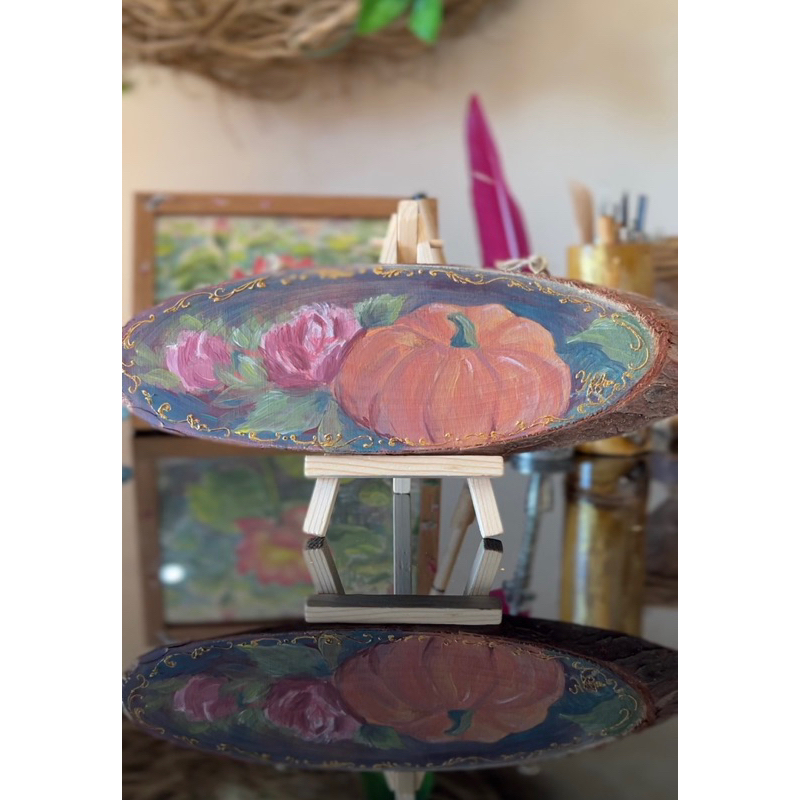 hasil lukisan Di kayu