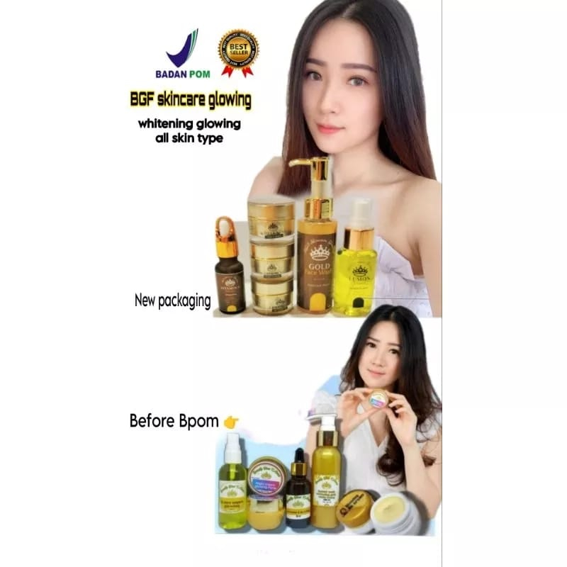 BPOM SKINCARE Beauty glow farma Ori 5in 1 FREE Glowing bb cream & pouch || Pemutih wajah ampuh || Sk