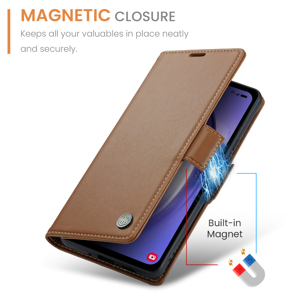 Lambskin PU Leather Case Flip RFID Myroots For Samsung A73 A53 A33 A23 A13 / M13 / A04s 4g 5g Soft TPU Shockproof Phone Cover Case