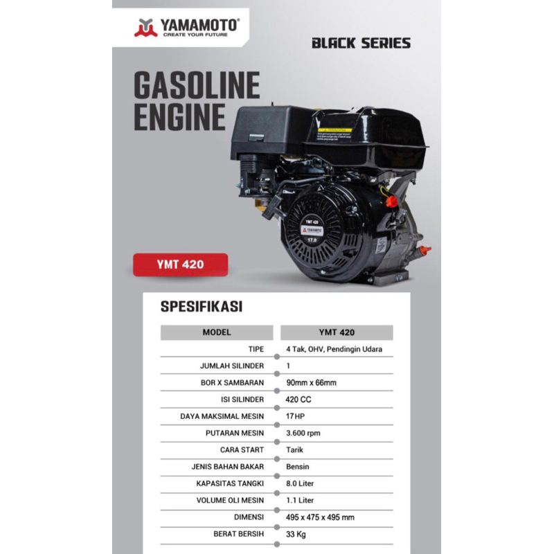 MESIN PENGGERAK SERBAGUNA YAMAMOTO GX420 17Hp
