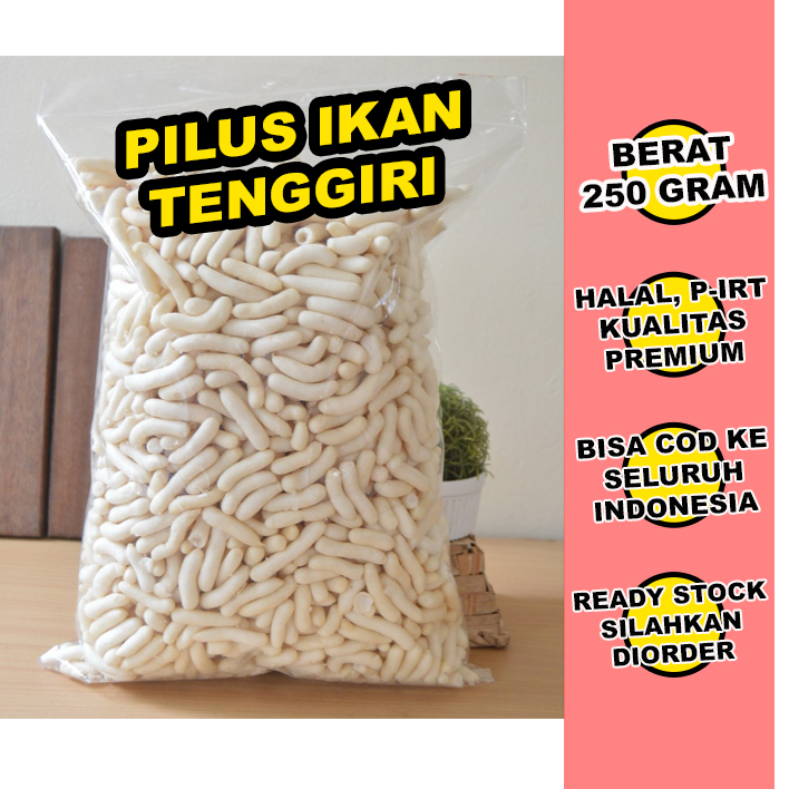 

Pilus Ikan Teggiri 250 Gram Rasa Asin Gurih - Cemilan Gurih