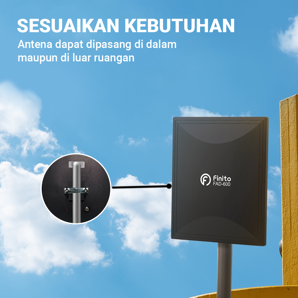 Antena Indoor Outdoor Digital Finito Analog Dalam dan Luar Ruangan Cocok Untuk STB  DVB-T2 dan TV Tahan Hujan dan Panas Finito