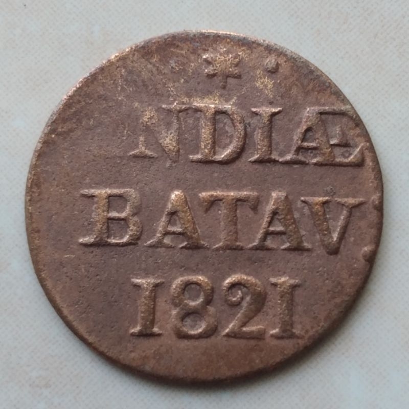 Koin Kuno Indiae Batav India Batav 5 1/16 Gulden 1821 - YN336