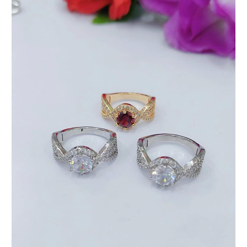 Cincin Xuping Permata Lapis Emas Perhiasan R629 630 631