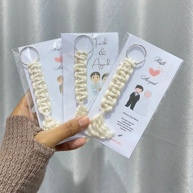 SOUVENIR PERNIKAHAN MURAH MACRAME PUTIH TERMURAH SE PONOROGO JAWA TIMUR INDONESIA
