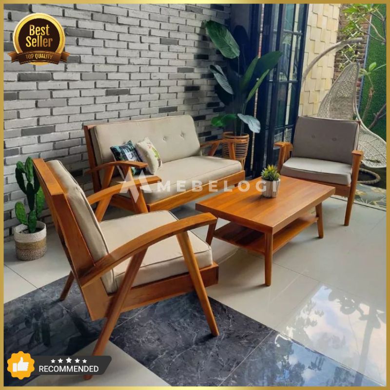 KURSI TAMU SEDAN KAYU JATI ASLI JEPARA / KURSI TAMU MINIMALIS / KURSI TAMU JEPARA TEMPO DULU