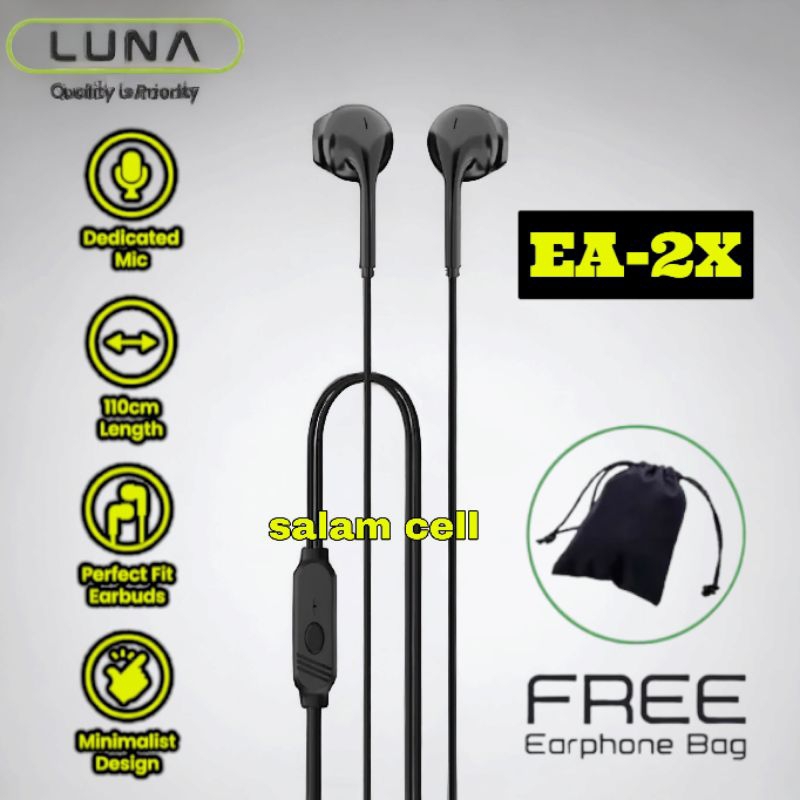 Headset LUNA EA2X Xtra Bass Style design Original