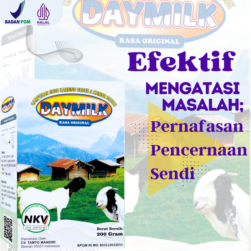 

PROMO 3 BOX DAY MILK Susu Kambing Etawa / Etawaku Platinum / Bubuk Susu / Lancarkan Pernafasan Brochitis Keropos Tulang ASI Booster