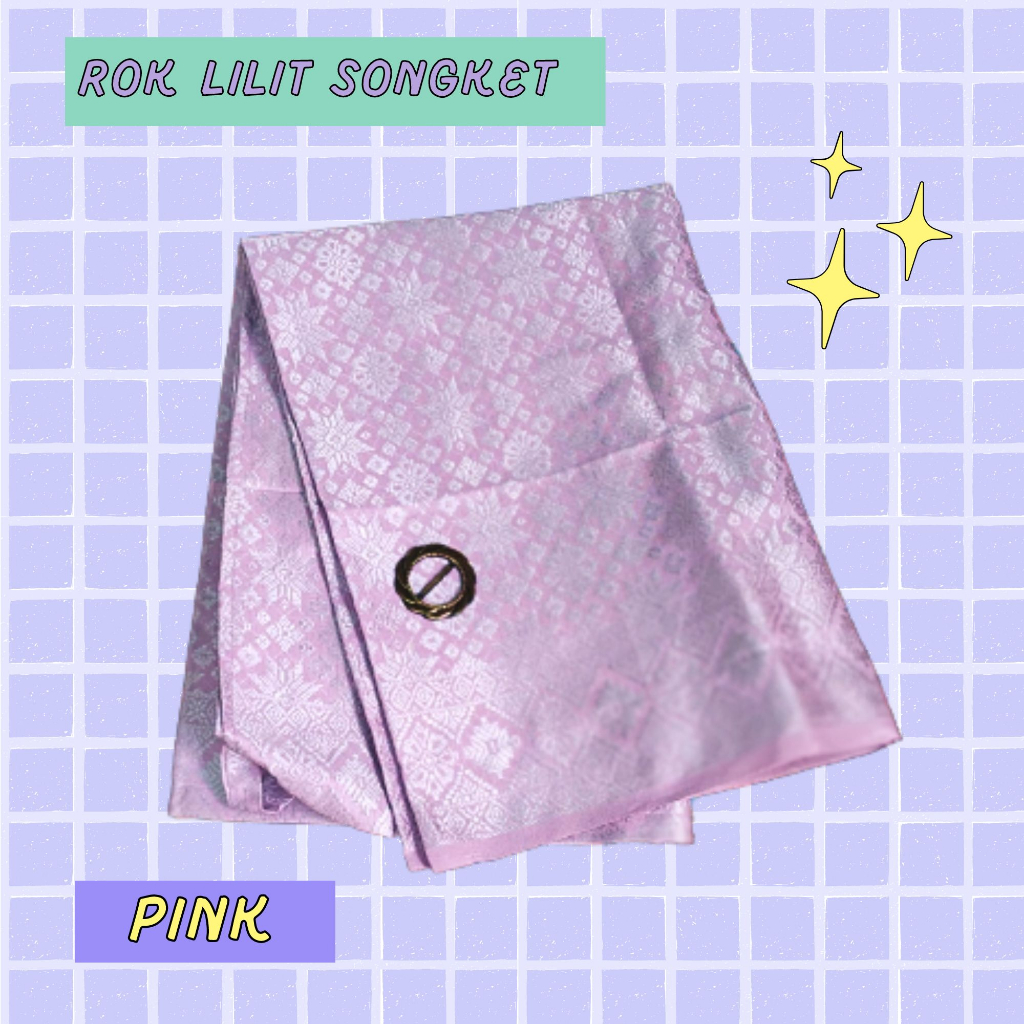 ROK LILIT SONGKET PINK / ROK SETELAN KEBAYA / ROK SONGKET PINK DAN ANEKA WARNA LAIN