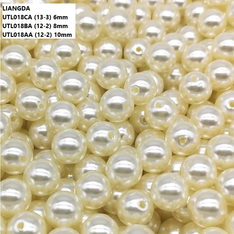 Mutiara Ringan ABS Ukuran 6-10mm Tanpa Tali / Mutiara Ringan Non Benang Harga/450Gr