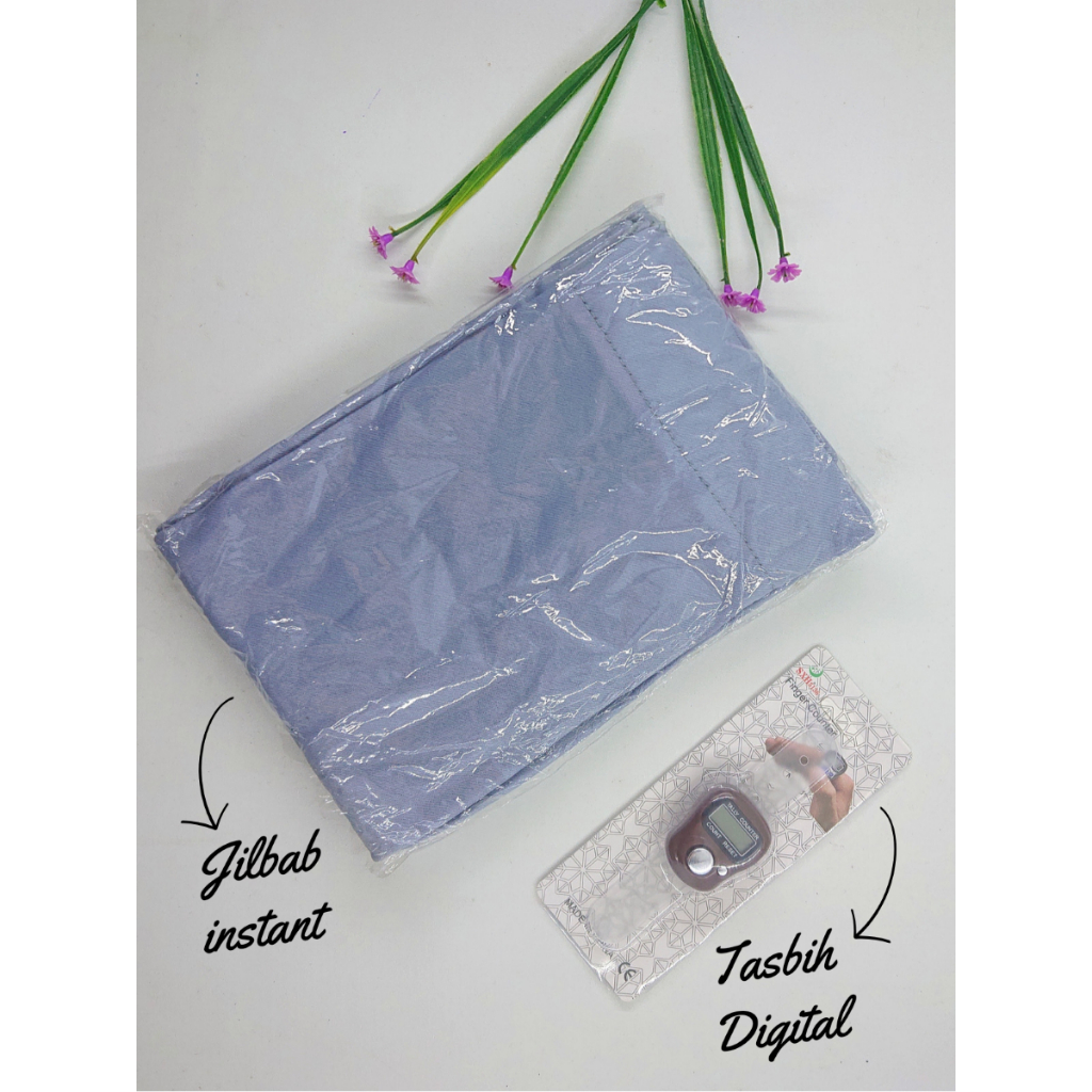 PAKET SOUVENIR F OLEH OLEH - Tasbih Digital dan Jilbab Instant