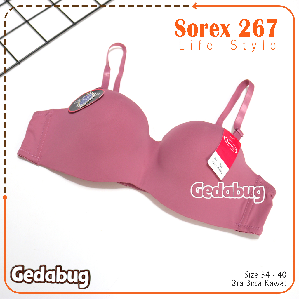 Bra BH Sorex 267 Lifestyle Bra | Bra wanita dewasa Busa Kawat Nilon Mix | Gedabug