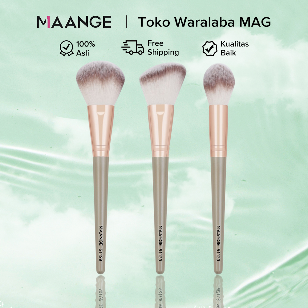 MAANGE Brush Makeup Set Premium 3 Pcs/Set Rambut Lembut Fluffy Kuas Blush On Concealer Contour Highlight Eyeshadow Blending Sikat Besar Alat Kecantikan Untuk Wanita51129