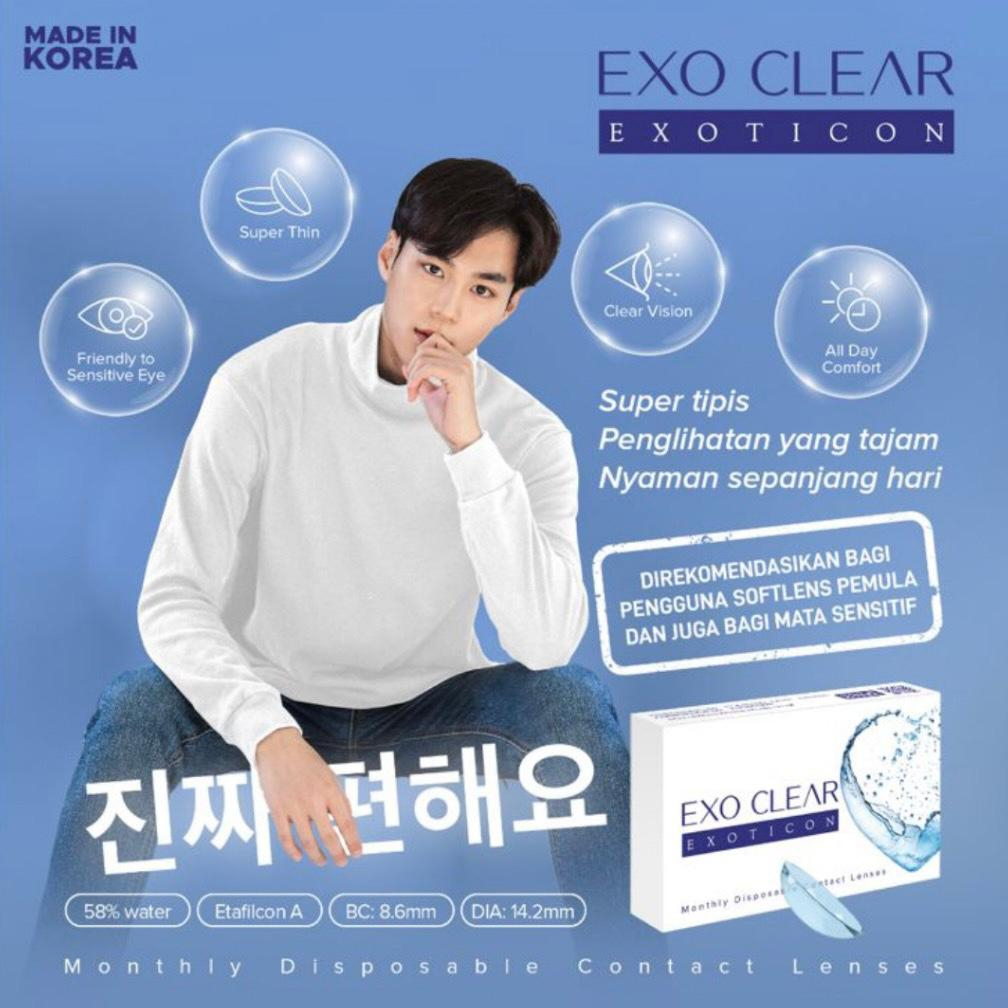 SOFTLENS BENING X2 EXO CLEAR 14,2 MM FREE LENSCASE / SOFLEN EXO CLEAR BULANAN / SOFLEN X2 EXO CLEAR / SOFTLENS EXO CLEAR / SOFTLENS BENING / SOFTLENS CLEAR / SOFTLENS BENING BULANAN