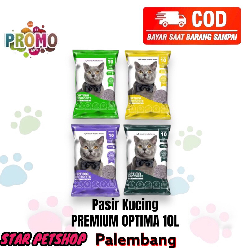 Pasir Kucing gumpal wangi PREMIUM OPTIMA 10L