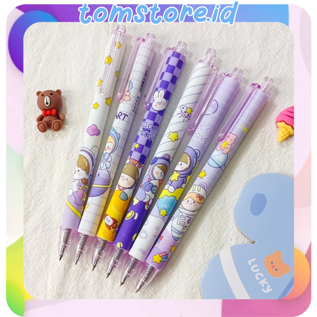 

TOMSTORE.ID Pulpen Gel Motif Cartoon Pulpen Pelajar Dan Kantor Pena Lucu Purple Series Kawaii Gel Ink Pen S052