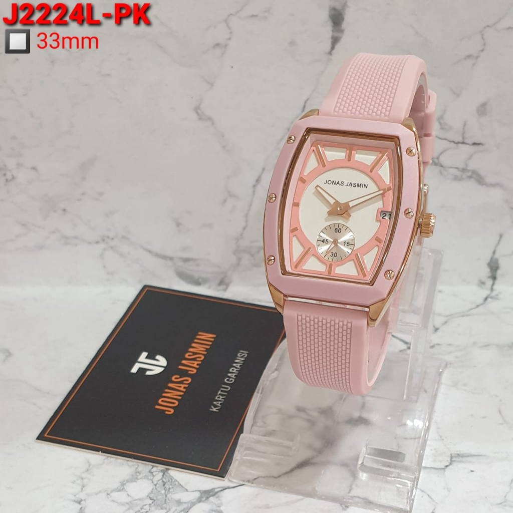 BEST SELLER JAM TANGAN JONAS JASMIN WANITA TALI RUBBER TANGGAL HB 2110 FREE BOX &amp; BATERAI