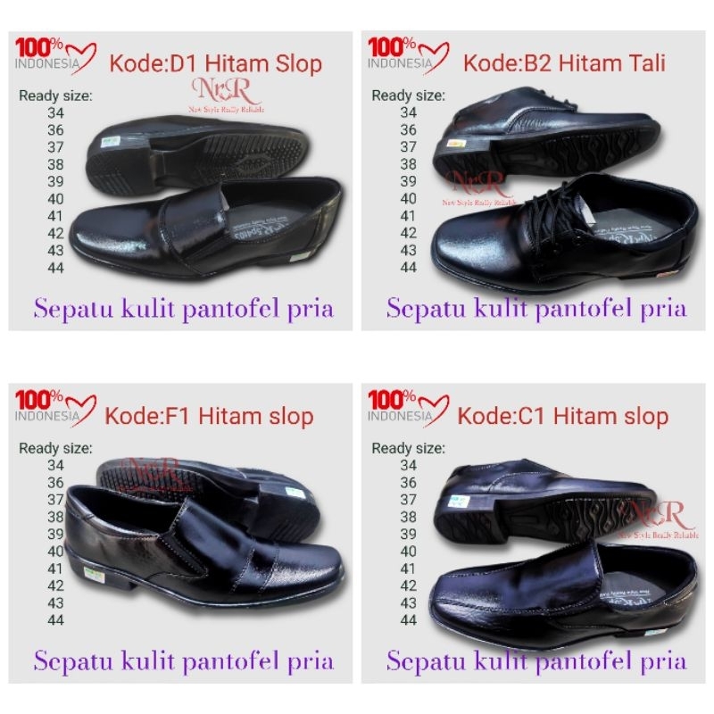 Sepatu PDH Pantofel kulit satpam security polri tni Laki laki  pria/Sepatu Vantofel  sekolah Pondok/Sepatu anak pondok kulit cowok/Sepatu Fantofel Kerja Hitam Formal Dinas Resmi ukuran 33 34 35 36 37 38 39 40 41 42 43 44