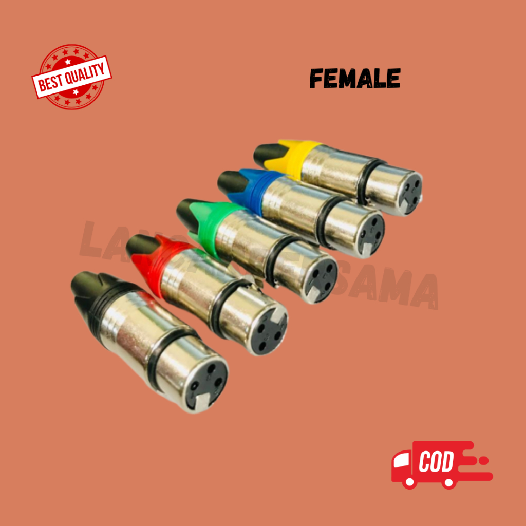 JACK CANON XLR MALE/FEMALE 5PCS BODY SILVER