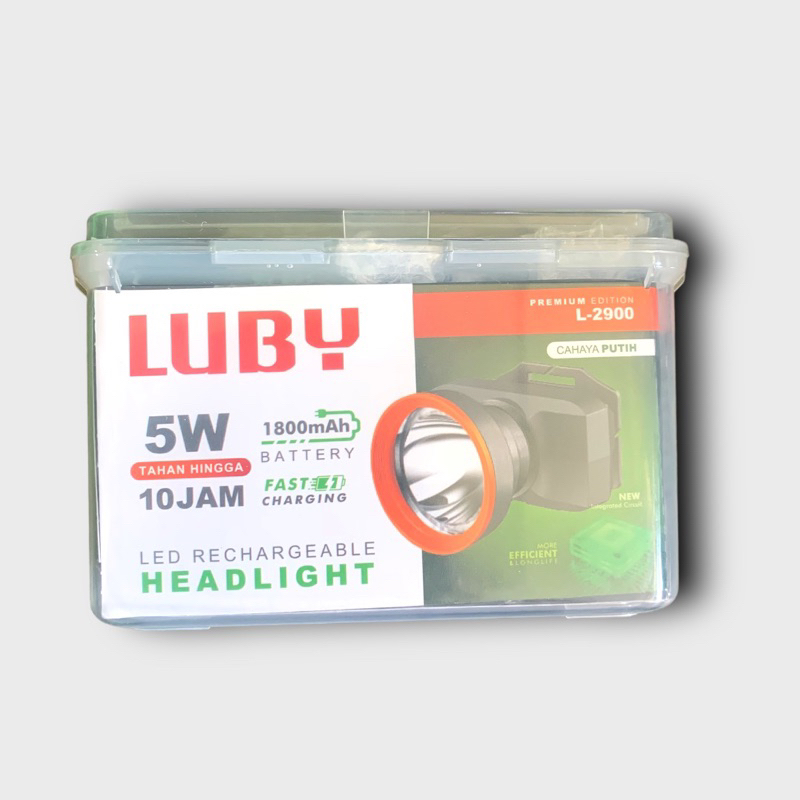 Senter Kepala Headlamp 5W Luby 2900 Warna Putih