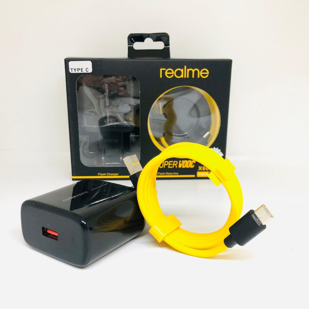 R16 travel charger TC realme x60 pro black Super VOOC BY SMOLL