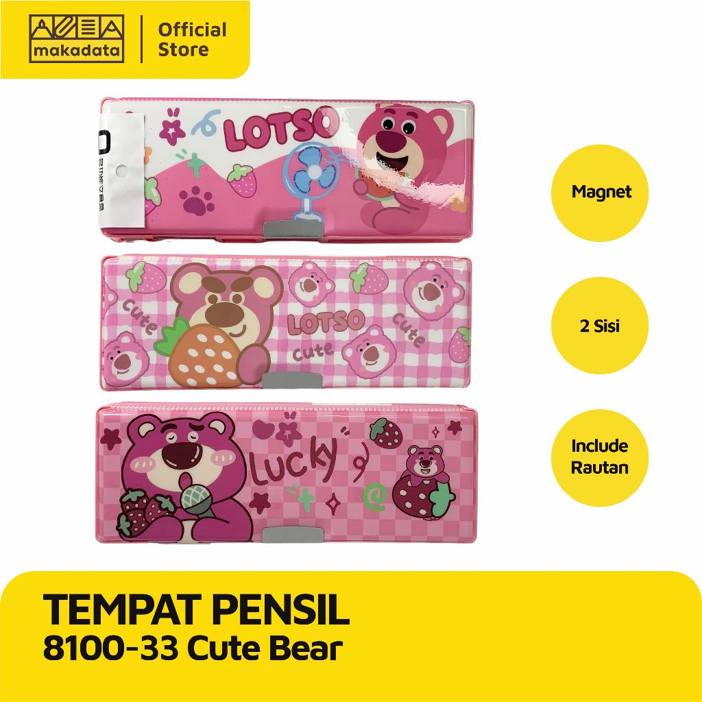 

PENCIL CASE / TEMPAT PENSIL MAGNET MOTIF CUTE BEAR 8100-33 (1 PCS) MURAH