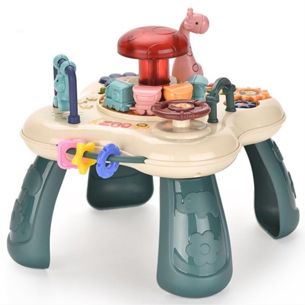 Mainan Anak Multifungsi Musik Happy Zoo Mini Game Table Kidu Baby