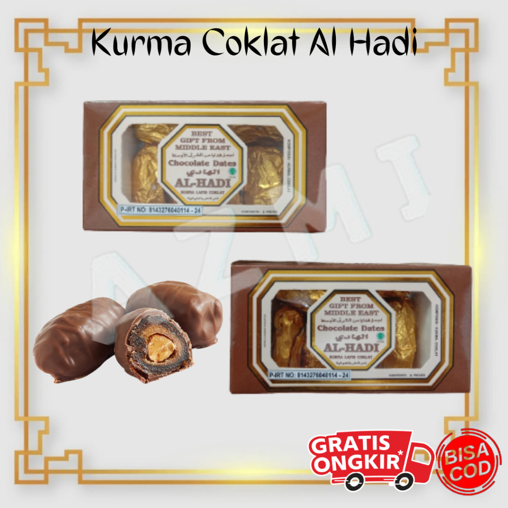 Kurma Lapis Coklat Ranuna Al Hadi Bin Afif Kemasan BOX Cokelat Kurma Chocolate Dates Original Termurah