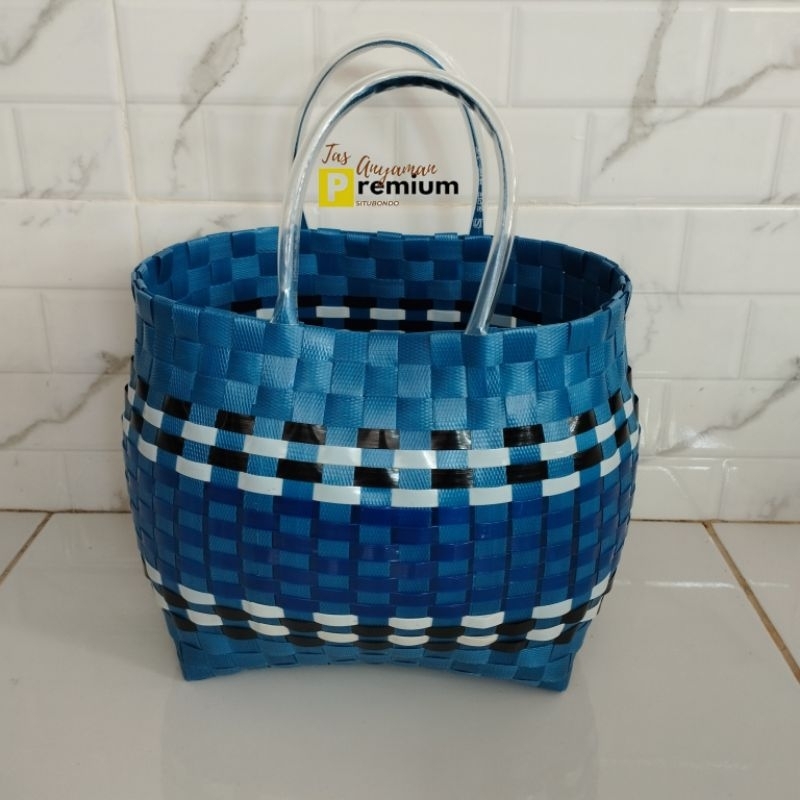 (UK 3 Sarung) 21x14x21 cm Tas Anyaman/Tas Hampers/Tad Berkat/Tas souvenir Premium Situbondo