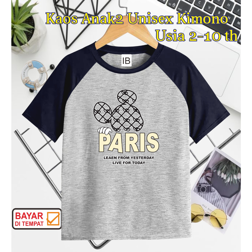 ((IB))KAOS ANAK2 UNISEX KIMONO/PARIS DIGITAL SABLON