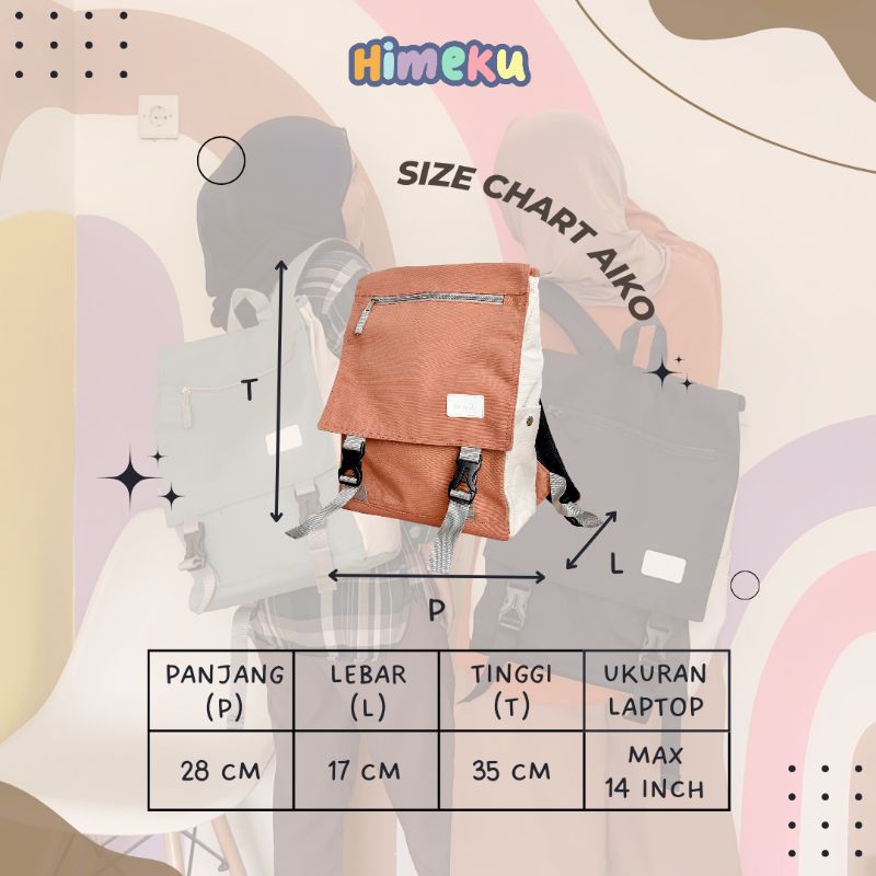 AIKO Backpack Himeku Tas Sekolah