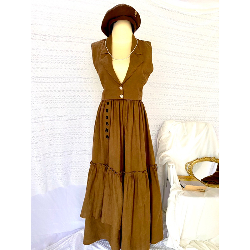 callie vintage set (Rok & blazer)/ vintage academia