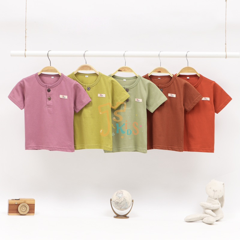 JISA Kids - Baju Anak / Setelan Anak Kiano Kancing Depan Baju Pendek Celana Panjang